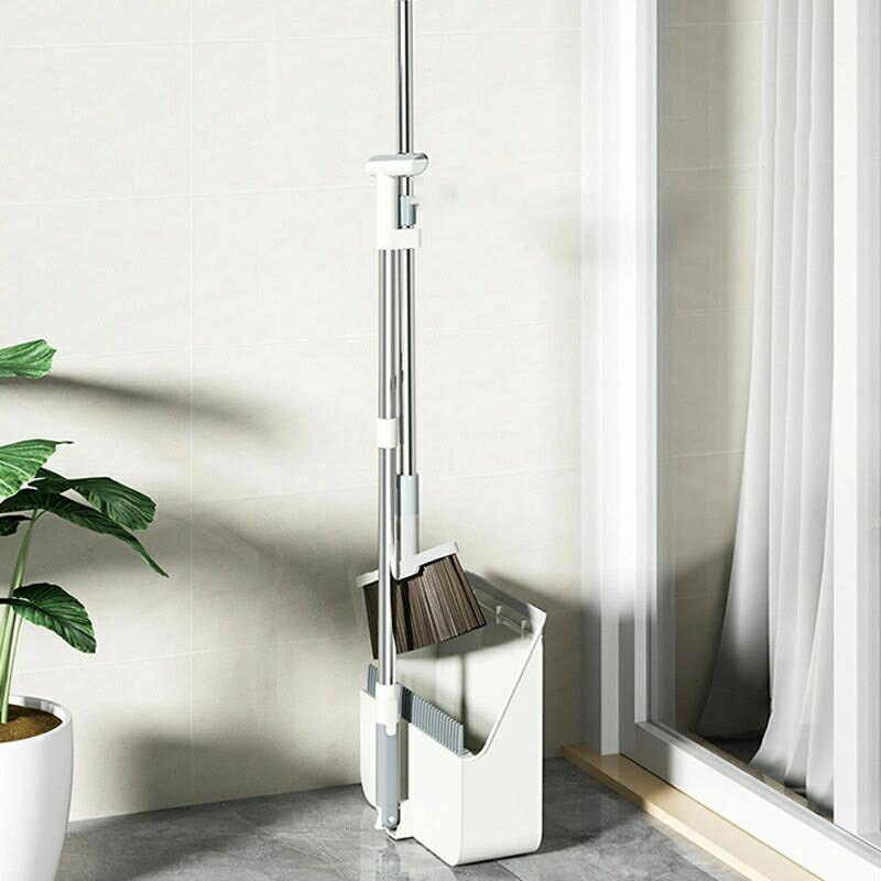 ほうきちりとりセット (自立式) ほうき ちりとり ほうき 立て式掃除セット ほうき ほうき ちりとり セット 屋外 留め具固定 180°角度調節可能ほうき 回転式ほうき 収納便利 組み立て簡単 室内/屋外/ベランダ 玄関 掃除 きれいに暮らす