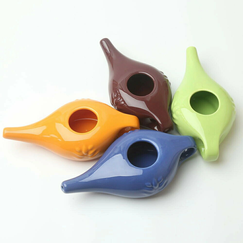 鼻うがい 鼻洗浄 ヨガ 鼻 ポット セラミック製 鼻づまり 鼻炎 対策