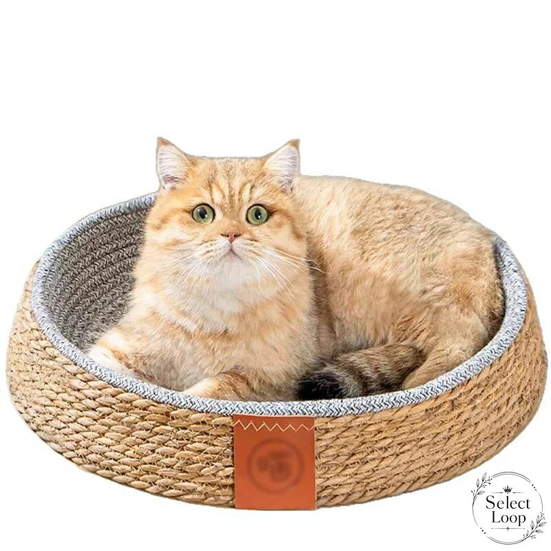 天然素材の編み込みで仕上げた、猫用の丸型ベッドです。通気性があり、猫がくつろぎやすい落ち着いた休憩スペースをつくります。商品特徴：しっかり編み込まれた構造で、形が崩れにくく、丸い形状が猫の体を包み込むように支えます。適用シーン：リビング、寝室、日当たりのよい窓辺など、室内での休憩・睡眠スペースにおすすめです。仕様情報：丸型、編み込みタイプ、猫用ペットベッド。原文および画像から確認できる範囲では、天然草系の編み素材を使用しています。使用・注意事項：汚れた場合は湿らせた布でやさしく拭き取ってください。強い水洗いは素材を傷める場合があります。ご使用前にサイズが愛猫に合うかご確認ください。天然素材の編み込みで仕上げた、猫用の丸型ベッドです。通気性があり、猫がくつろぎやすい落ち着いた休憩スペースをつくります。商品特徴：しっかり編み込まれた構造で、形が崩れにくく、丸い形状が猫の体を包み込むように支えます。適用シーン：リビング、寝室、日当たりのよい窓辺など、室内での休憩・睡眠スペースにおすすめです。仕様情報：丸型、編み込みタイプ、猫用ペットベッド。原文および画像から確認できる範囲では、天然草系の編み素材を使用しています。使用・注意事項：汚れた場合は湿らせた布でやさしく拭き取ってください。強い水洗いは素材を傷める場合があります。ご使用前にサイズが愛猫に合うかご確認ください。