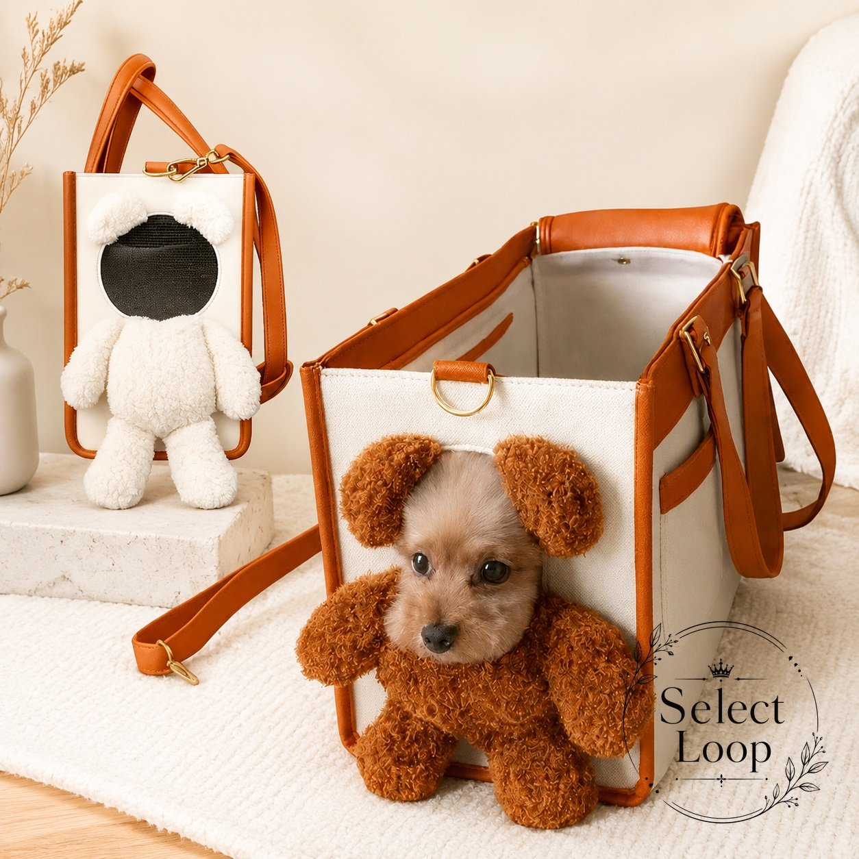 小型犬向けの顔出し窓付きキャリーバッグです。愛犬の様子を見ながら、外出や移動をしやすい設計です。商品特徴：顔出し窓付きで、ペットの顔を見せながら持ち運び可能適用シーン：散歩、通院、電車・新幹線での移動、旅行、ドライブ、おでかけ?格情報：サイズ S/M/L、カラー ブラウン・ホワイト、素材 キャンバス・合皮持ち運び：ショルダーストラップ付き※モニター環境により、実際の色味が画像と異なる場合があります。※サイズや使用感は、愛犬の体格に合わせてご確認ください。※衛生面の観点から、商品カテゴリや販売条件によっては返品交換の対象外となる場合があります。小型犬向けの顔出し窓付きキャリーバッグです。愛犬の様子を見ながら、外出や移動をしやすい設計です。商品特徴：顔出し窓付きで、ペットの顔を見せながら持ち運び可能適用シーン：散歩、通院、電車・新幹線での移動、旅行、ドライブ、おでかけ?格情報：サイズ S/M/L、カラー ブラウン・ホワイト、素材 キャンバス・合皮持ち運び：ショルダーストラップ付き※モニター環境により、実際の色味が画像と異なる場合があります。※サイズや使用感は、愛犬の体格に合わせてご確認ください。※衛生面の観点から、商品カテゴリや販売条件によっては返品交換の対象外となる場合があります。