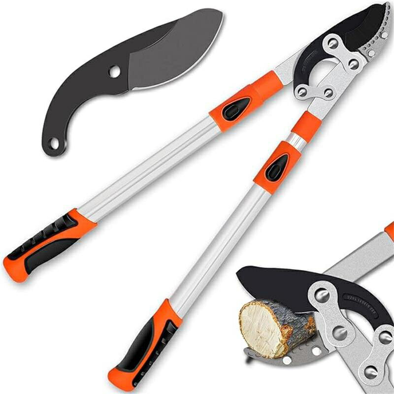 剪定バサミ 園芸ばさみ 太枝切り鋏 切断径55mm 強力型 剪定ばさみ 六段階伸縮 長さ69-103cm 高枝切りバ..