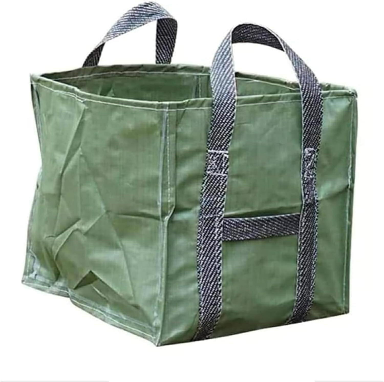麻袋 大型庭用袋 自立式 折り畳み たい肥 ジャンピング ガーデンバッグ 大容量 ゴミ袋 集草バッグ コンポストバッグ ハンドル付き 折りたたみ式 収穫袋 収穫バッグ 収草袋 お庭の清掃 ごみ落ち葉の処理用 園芸 雑草 ゴミ 枯れ木 お庭の清掃 (68*68*70（x2）)(3.0)