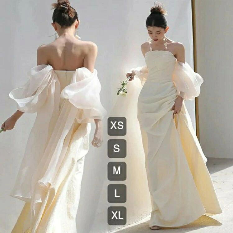 ウェディングドレス パーティードレス レディース 演奏会 結婚式 発表会 二次会 ウェディング 花嫁 前撮り 後撮り 披露宴 結婚式 演奏会 発表会 海外挙式ドレス XS-XL(4)