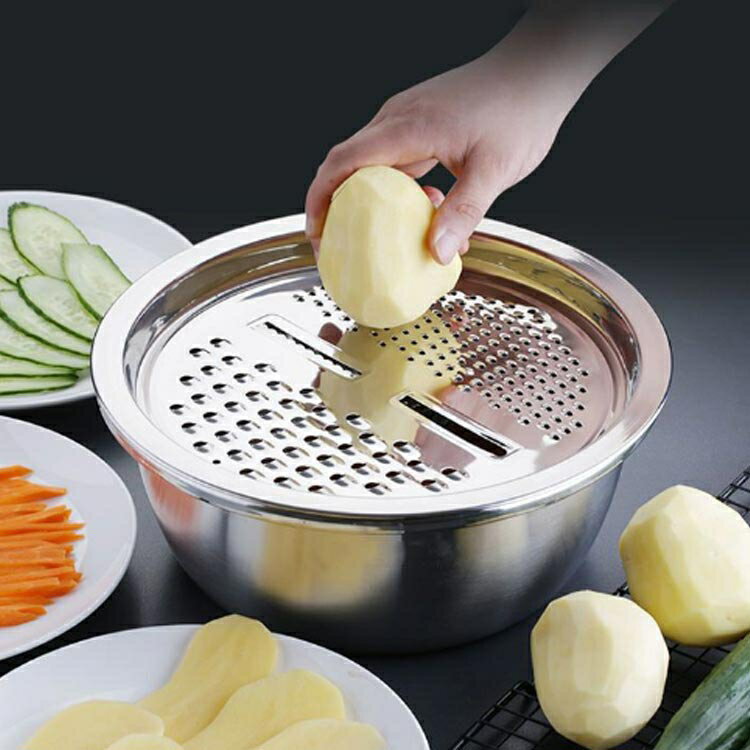 野菜カッター 3点セット 水切り 米とぎ ザル 千切り スライサー 野菜カッター 直接加熱可能 野菜 果物洗い ボウル おろし金セット キッチンスライサー 野菜調理器セット 初心者 細切り みじん切り