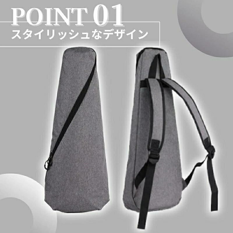 ウクレレケース ソプラノ リュック ソプラノサイズ 両掛け ウクレレ ケース 初心者 ウクレレ用 (グレー)