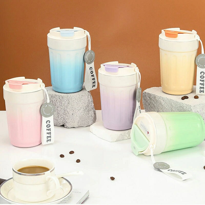 セラミック タンブラー380ml こぼれない 保温 保冷 蓋付き 持ち運び コーヒー オフィス 持ち運び おしゃれ 水筒 マグボトル こぼれない 漏れない 大容量