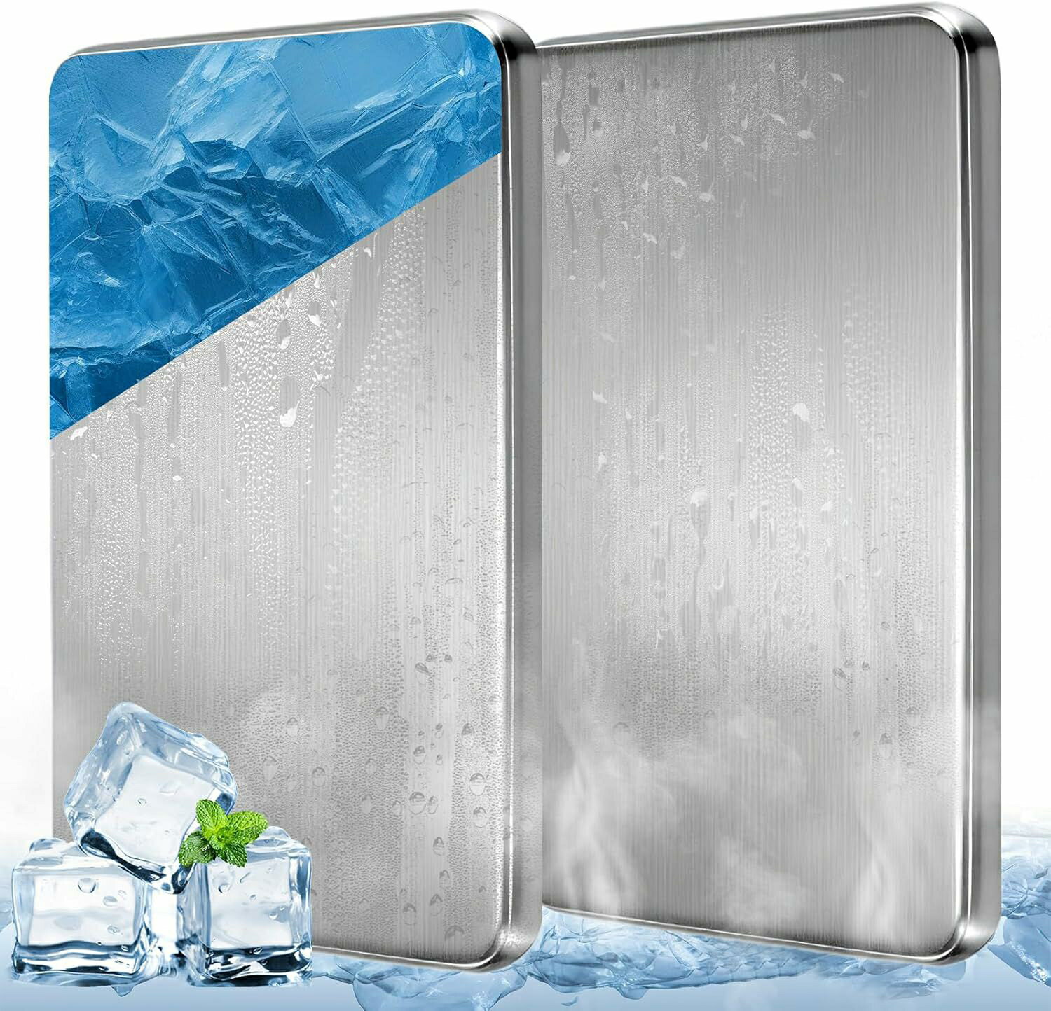 保冷剤 超薄型 長時間 強力 スピード＆高性能保冷 ステンレス製アイスパック 長持ち再利用可 防災用に..