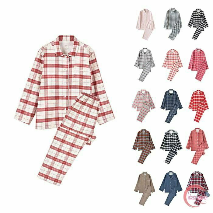 パジャマ 上下セット コットン100％ 起毛 ネル 秋冬 ルームウェア 16色 レディース 長袖 前開き 衿付き..