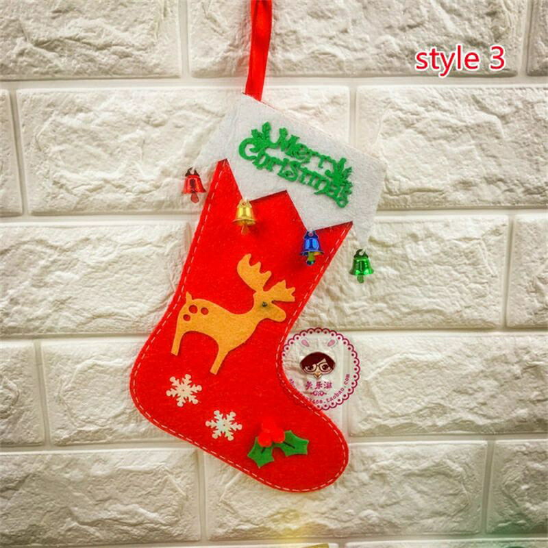 短納期 DIY クリスマス 靴下 3点セット フェルト作成セット 手作りキット 材料セット クラフトキット フェルト フエルト 裁断済み不織布 カット済み 布 ビーズ 鈴 靴下 ホワイトデー 3