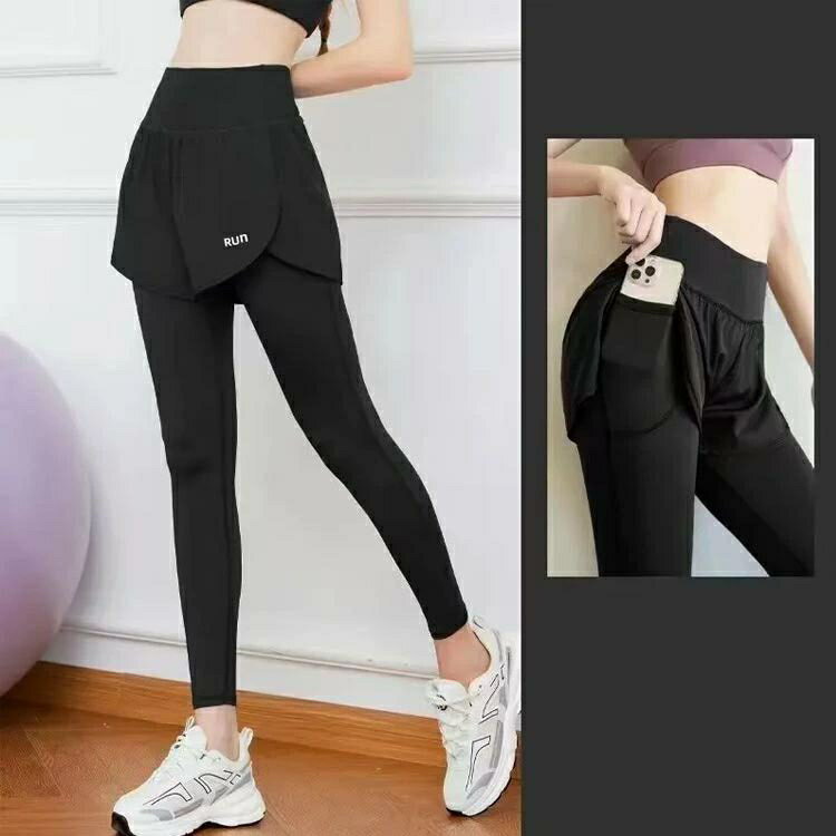 ショートパンツ おしゃれ 運動着 ヨガウェア レギンス 一体型 ヨガウェア スパッツ ウォーキング トレーニングウェア レディース ヨガレギンス ゴルフ フィットネスウェア ジム ランニング マラソン スポーツウェア 吸汗速乾 スポーツパンツ ショートパンツ付き