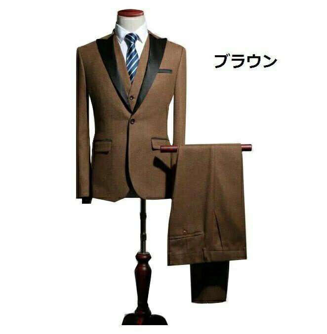 3点セット 卒業式大きいサイズ 結婚式 通勤 花婿の介添え 二次会 メンズ上下セットセットアップ 3ピーススーツ タキシードスーツ