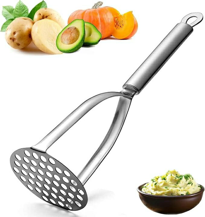 マッシャー 野菜つぶし器 ジャガイモつぶし器 ステンレス鋼 ゆで卵 さつまいも ポテトサラダ ポテトマ..