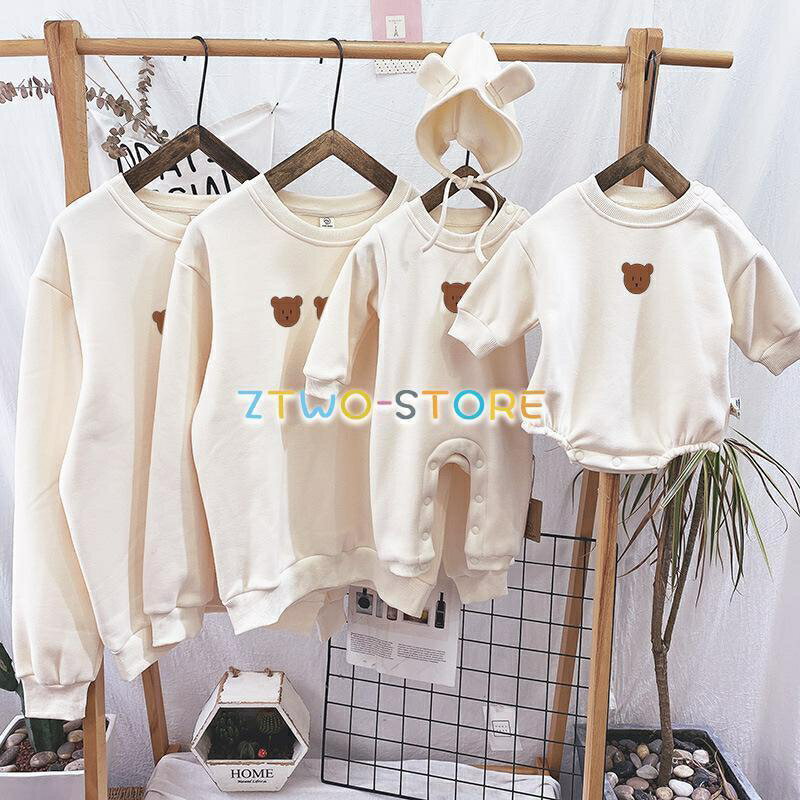 新作 お揃いコーデ 親子ペアルック ベビー トレイナー 親子コーデ 赤ちゃん カバーオール ロンパース ..