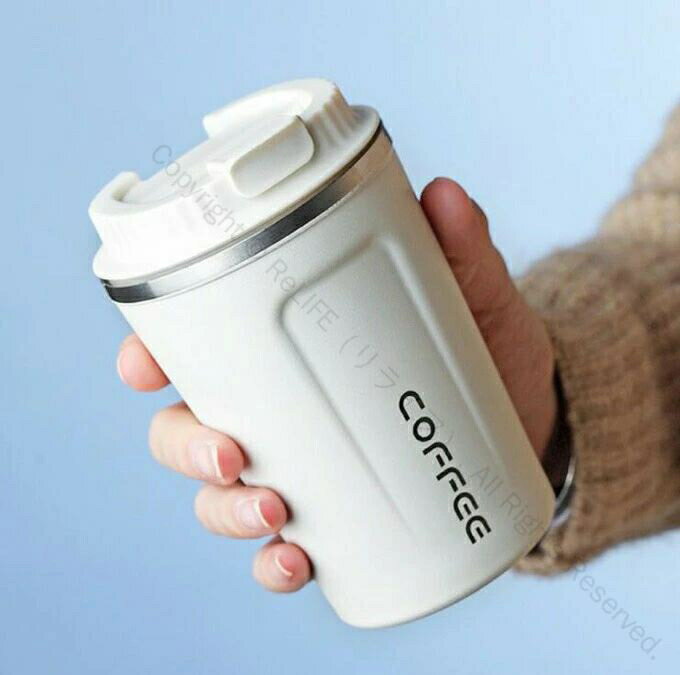 コーヒーカップ 380ml 510ml タンブラー 水筒 蓋付き 大容量 真空断熱 保温 保冷 持ち運び マグボトル 直飲み ステンレス製 おしゃれ 洗いやすい こぼれない 職場 オフィス用 黒 白 ピンク ネイビー 人気カラー多彩