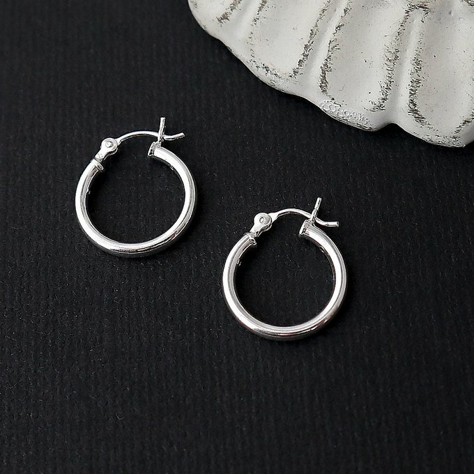 Rakuten - フープデザイン ピアス / Silver925製 SV925製 シルバー925 シルバー ピアス 『ハンドメイドアクセサリー』