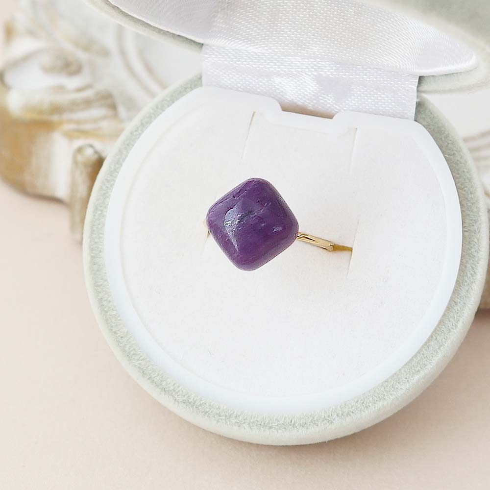 チャロアイトスクエアカボションひし...