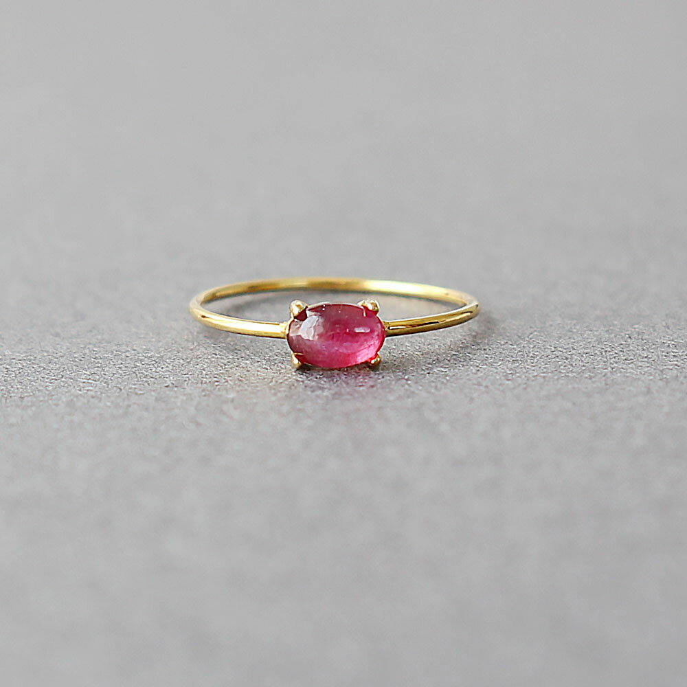 ルビーオーバルカボション約6×4m...