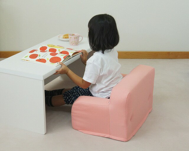 Pico　ピコ　キッズソファー　空色/ピンク【送料無料】（キッズチェアー、イス、座椅子）