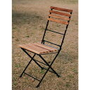 折り畳みアイアン チークチェア(2ヶ入) 34218 【送料無料】(ガーデンチェアー、木製椅子,イス)