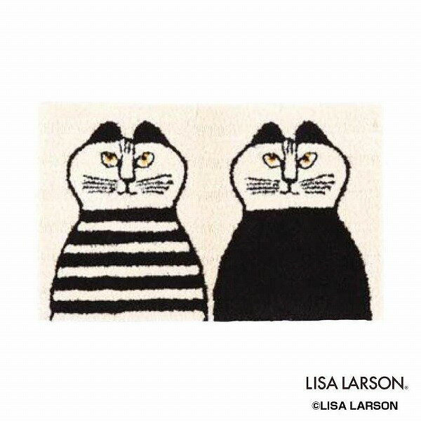 LISA LARSON(リサラーソン)　ミンミ　マット　50×80cm　BK・ブラック　QB130809 【送料無料】（カーペット、ラグ、マット）