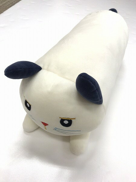 【もふもふ】アニマルクッション　筒型　円柱　Plune. 40X15R　カラフルうさぎ　ホワイト（43510020012..