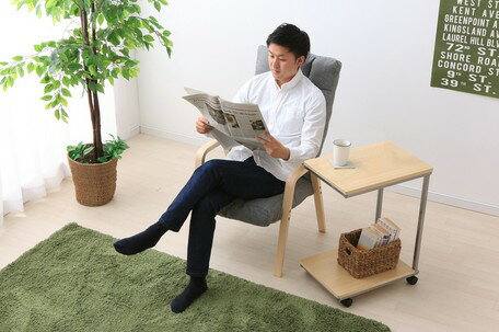 【アイリスオーヤマ】サイドテーブル DSI-356　ペアー/シルバー（251538） 【送料無料】（サイドテーブ..