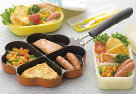 樂天商城 - KS-2814　IH対応 四つ葉のフライパン オレンジ （128141） 【送料無料】（調理器具、フライパン、グリルパン、炒め鍋、キッチン）