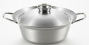 日本製ヨシカワ 贅(zei) ステンレス寄せしゃぶ鍋 26cm(SJ1678)【送料無料】(すきやき鍋,寄せ鍋,しゃぶしゃぶ鍋,両手鍋,調理器具,キッチン用品)...