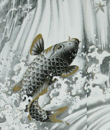 【和風のれん】★浮世絵のれん★鯉の滝登り（14219） 【送料無料】（インテリア、の...
