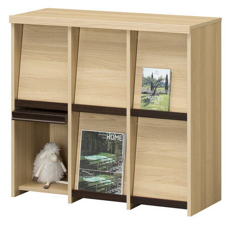 【セパルテック】収納 ディスプレイラック フラップ SEP-9095F NA 【送料無料】（本棚、マガジンラック..