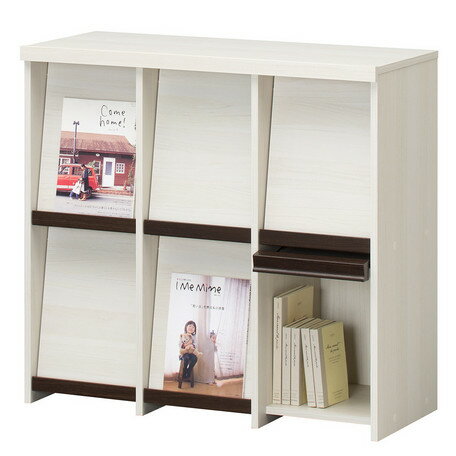 【セパルテック】収納 ディスプレイラック フラップ SEP-9095F IV 【送料無料】（本棚、マガジンラック..