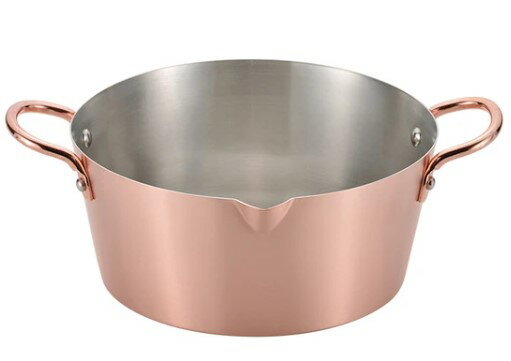 【日本製】千歳 純銅 揚げ鍋 20cm CS-026（1034106）【送料無料】（調理器具、両手鍋、天ぷら鍋、キッ..
