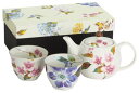 ■美濃焼ギフト■花かぐらペアポット茶器 花かぐらペアポット茶器/1セット(煎茶碗×2、ポット・化粧箱×1)(03871)【送料無料】(キッチン、食器、贈答、カッ...