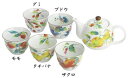 ■美濃焼ギフト■五聖果5客ポット茶器 五聖果5客ポット茶器/1セット(煎茶碗×5、ポット×1)(03970)【送料無料】(キッチン、食器、贈答、カップ、湯呑み)
