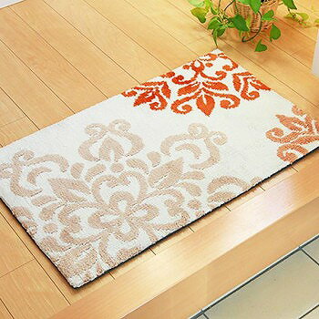 Rakuten - 玄関マット 『ニール』 オレンジ 約45×75cm 2026800 【送料無料】（ラグ、玄関マット、カーペット、エントランスマット）