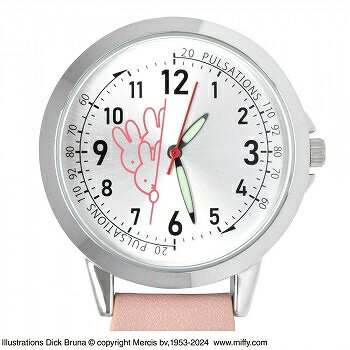 ミッフィー カラビナ付きウォッチ かくれんぼ ピンクベージュ ST-TSMF0005 【送料無料】（クリップウォッチ、ナースウォッチ、懐中時計、クロック）