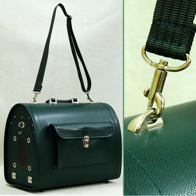 国産ドッグキャリー小型犬用　グリーン/ワインレッド　8888-E-01（豊岡の鞄職人が真面目に作ったドッグキャリー） 【送料無料】（ペットキャリーバッグ、かばん、ペットバッグ）（楽天ランキング受賞・トートキャリー2位、2016/2/15集計日、2/16更新日、デイリー） 3