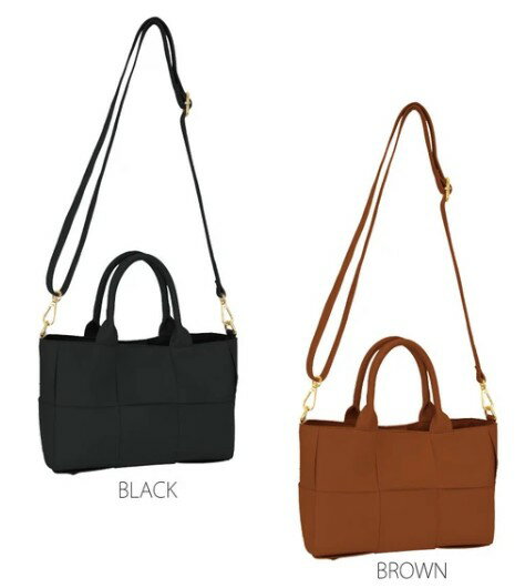 2WAY 手提げ 合皮 バッグ ショルダー ブラック キャメル【送料無料】　(トートバッグ、ショルダーバッグ、手提げカバン、かばん)(4.0)