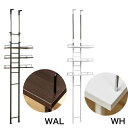 つっぱり式ランドリーラック WAL/WH (tx16) 【送料無料】(洗面収納、収納家具、洗濯機ラック、ラック、ツッパリ式)