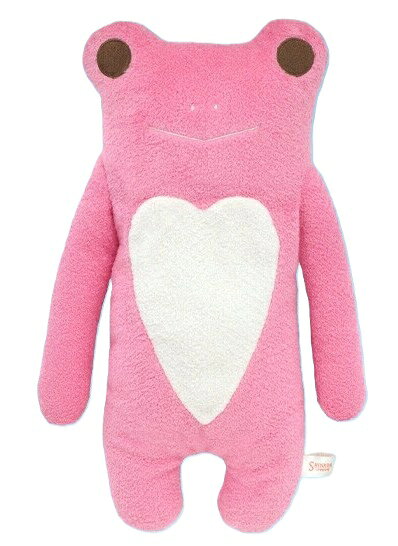 Rakuten - 【PLUStt】フモフモさん（L）ハート　トゥ　ハート　2　けろーにょ　濃いピンク（FMHT-0128KD）【送料無料】（カエル、かえる、人形、玩具、おもちゃ、ぬいぐるみ、キャラクターグッズ、プレゼントに最適）