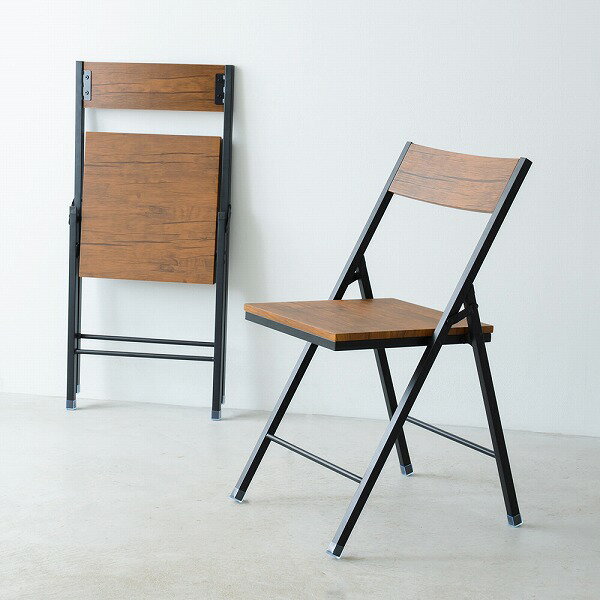 ヴィンテージスクエアチェア/折りたたみイス/北欧風/イス/椅子 NK-117【送料無料】 (ダイニングチェアー,キッチンイス,いす,椅子) [3]