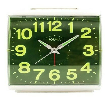 FORMIA 連続秒針 電子音 スヌーズ ライト 集光文字盤 目覚まし 置き【HT-A035W-WH】【送料無料】（卓上時計、置き時計、目覚まし時計、アラームクロック）