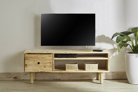 天然木をふんだんに使ったナチュラルシリーズ ＜組立家具/NATURAL SIGNATURE＞114TVボード（910216876） 【送料無料】（ローボード、キャビネット、TV台、テレビ台、AVボード、テレビボード）