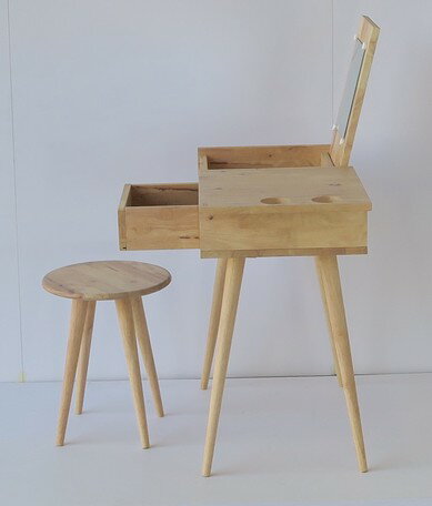 天然木をふんだんに使ったナチュラルシリーズ ＜組立家具/NATURAL SIGNATURE＞ ドレッサーセット（910217728） 【送料無料】(ドレッサー、ミラー、鏡台、化粧箱、メイクボックス、コスメボックス）