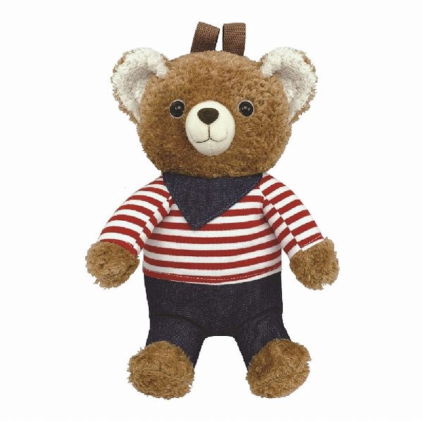 Bear - 【PLUStt】COBECOBEリュック/ボーダーRD （7450） 【送料無料】(リュックサック、バッグ、カバン、かばん、クマ、くま、ベアー、ぬいぐるみ、キャラクターグッズ)