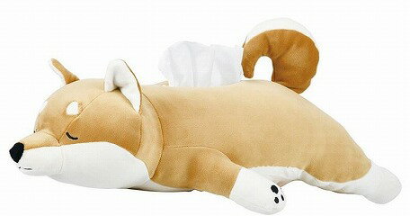 りぶはあと正規品【プレミアムねむねむアニマルズ】2WAYティッシュカバー　≪種類：コタロウ（18511-44）≫【送料無料】（いぬ、犬、イヌ、ぬいぐるみ、ティッシュホルダー、ティッシュケース、キャラクター、洗面用品）