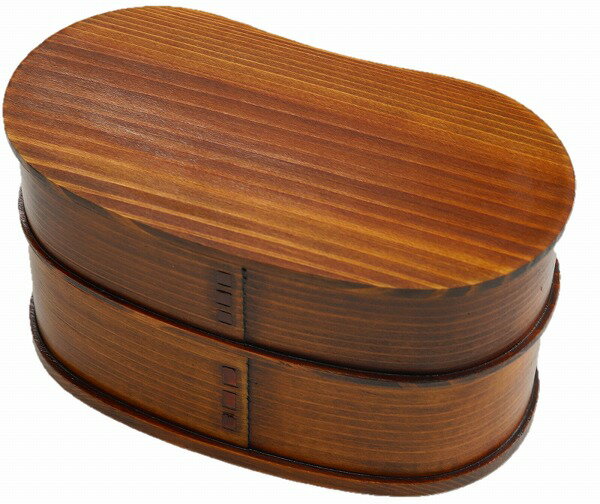 【木製】wooden/曲げわっぱ弁当箱　豆型二段 ナチュラル（FH24SU）【送料無料】（お弁当箱,ランチボッ..