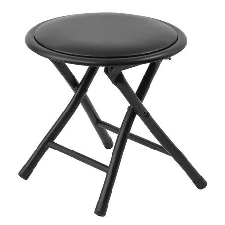 ミニースツール イス 椅子 低い 折りたたみ キャンプ アウトドア おしゃれ 釣り ローチェア 丸椅子 小さい(NK-073BK) 【送料無料】(スツール、イス、椅子、いす)