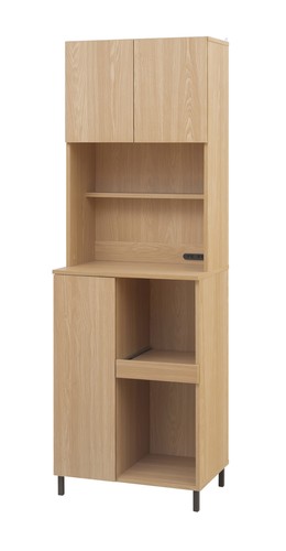 【アイリスオーヤマ】キッチンキャビネット 　KCB-590STウォールナットナチュラル ...