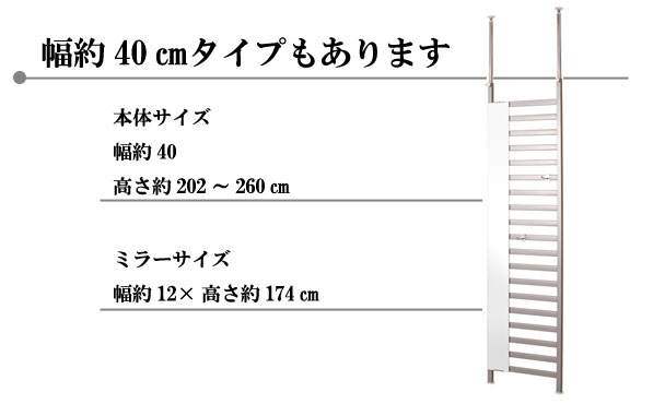 セレクトプラスの（納期10日前後出荷）ミラー付パーテーション60幅　シルバー【壁面収納】　nj-0068【送料無料】（衝立、スクリーン、パーティション）｜アングル3